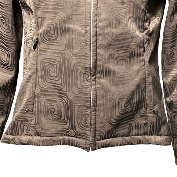 Skea Vail Colorado Women's Ski Jacket Size 8 Brown Bronze Full Zip Sleeve Pocket - Picture 6 of 11